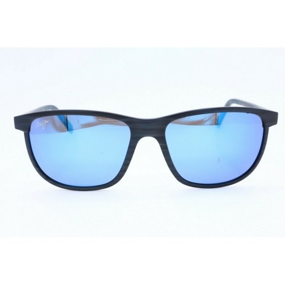 Maui Jim Dragon's MJ 811-03S Square Navy Stripe Sunglasses Polarized Lens (C) - Picture 2 of 6